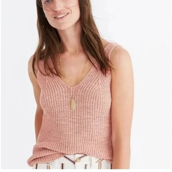 MADEWELL Monterey Sweater Tank in Light Pink‎ Sz XXS - Picture 1 of 5